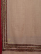 Elegant Cashmina Shawl with Fancy Border Pattern in Beige