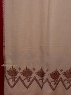 Classic Cashmina Shawl with Daur Pattern in Beige