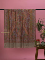 Classic Handloom Pashmina Shawl – Aabdaar Embroidery in Soft Beige Hue