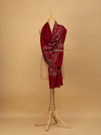 Chic Stole Wool Blend with Palla Pattern in Maroon