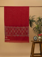 Chic Stole Wool Blend with Palla Pattern in Maroon