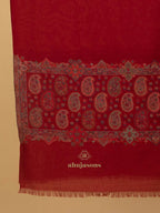 Chic Stole Wool Blend with Palla Pattern in Maroon