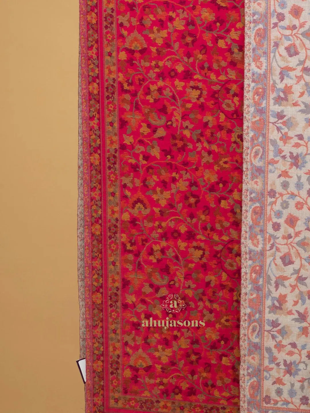 Chic Stole Wool Blend with Kaani Pattern in Multi