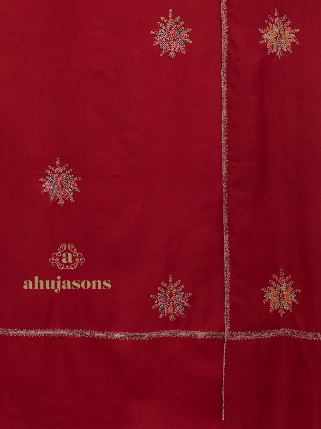 Classic Handloom Pashmina Shawl in Red