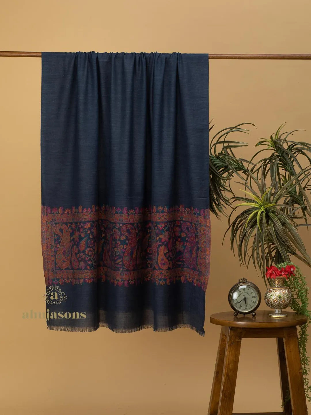 Classic Shawl Wool Blend with Palla Pattern in Multi