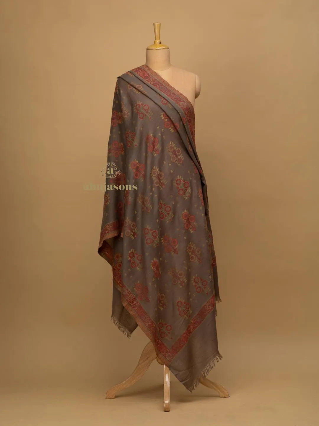 Classic Shawl Wool Blend with Kaani Jaal Pattern in Multi