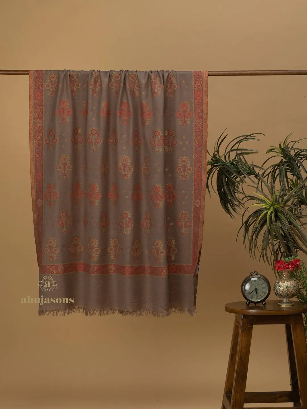 Classic Shawl Wool Blend with Kaani Jaal Pattern in Multi