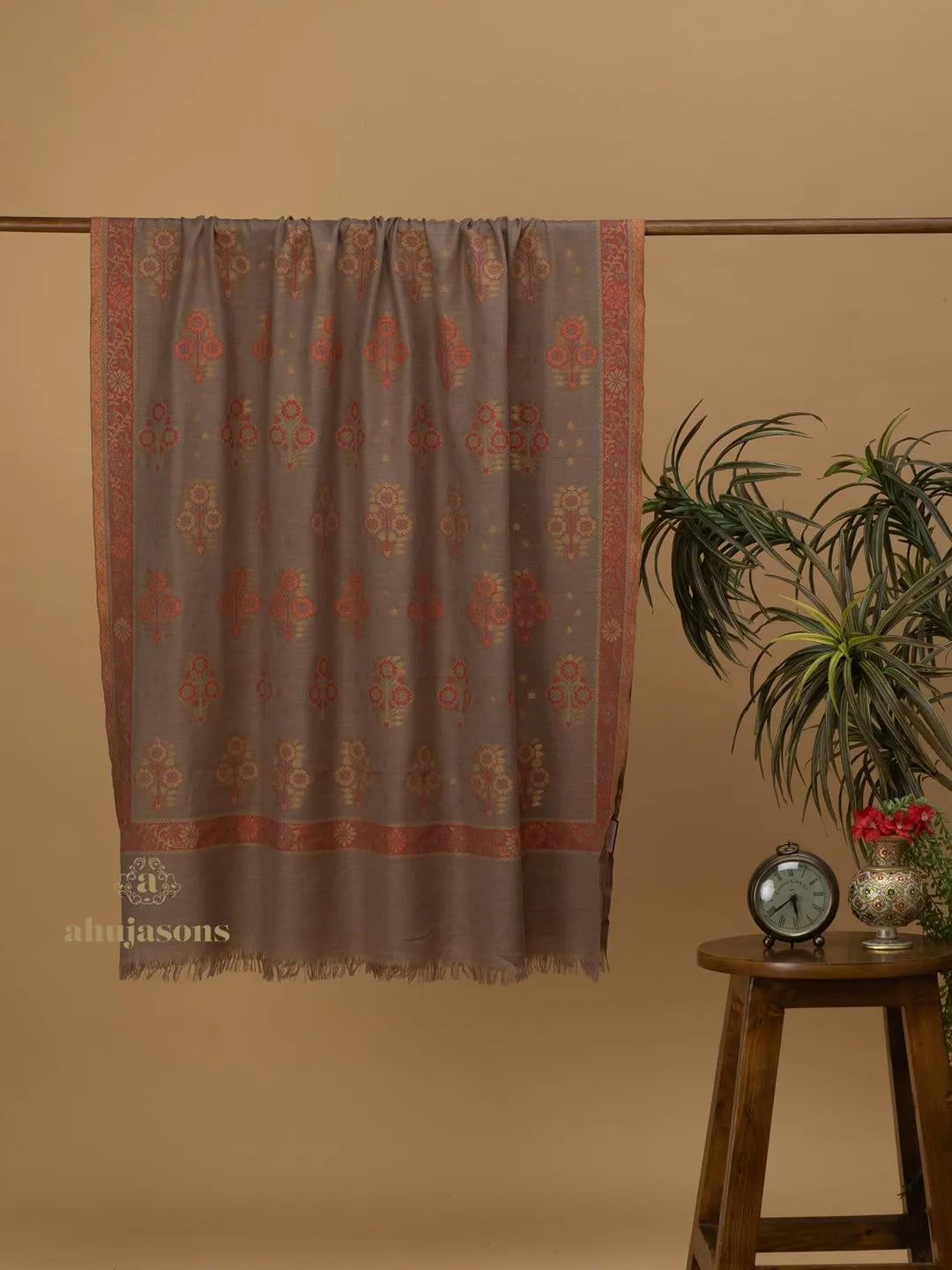 Classic Shawl Wool Blend with Kaani Jaal Pattern in Multi