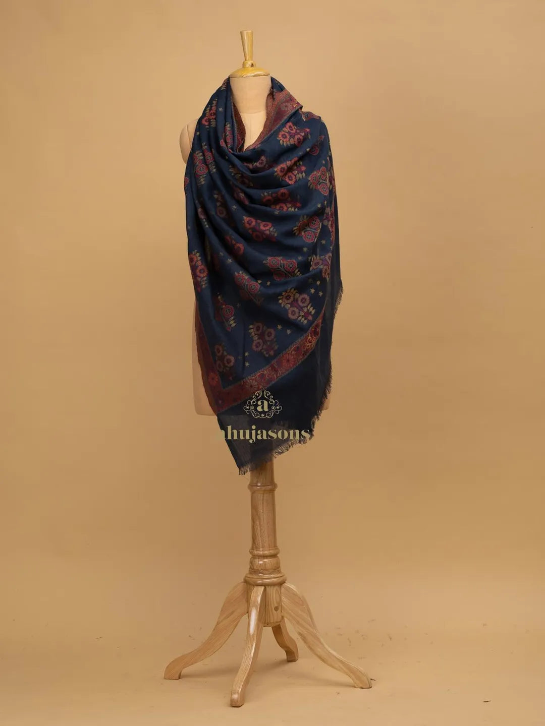 Classic Shawl Wool Blend with Kaani Jaal Pattern in Multi
