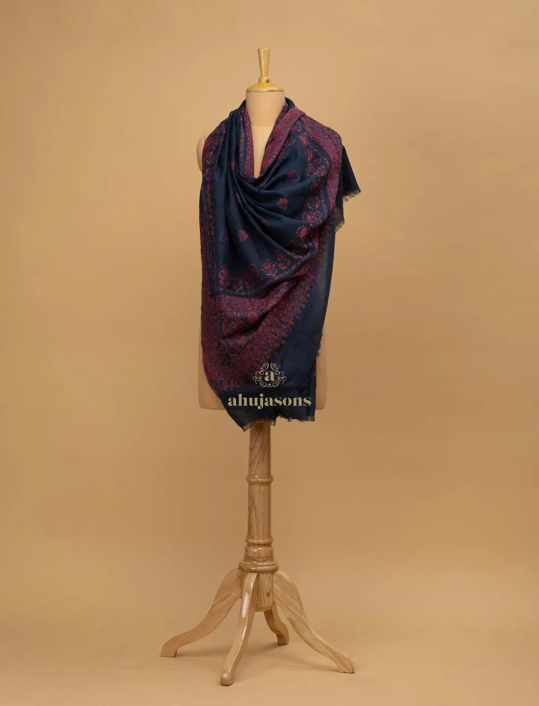 Classic Shawl Wool Blend with Booti Pattern in Multi