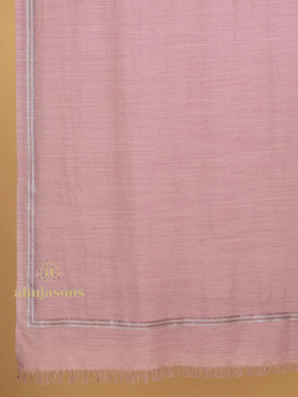 Chic Stole Wool Blend with Dobby Pattern in Pink