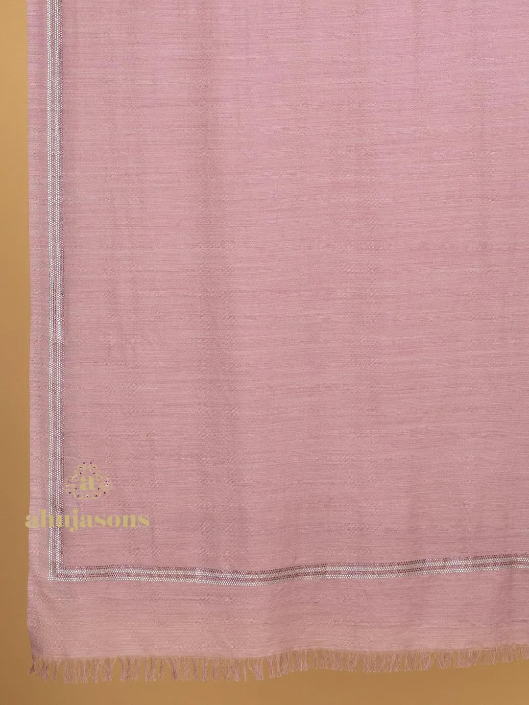 Chic Stole Wool Blend with Dobby Pattern in Pink