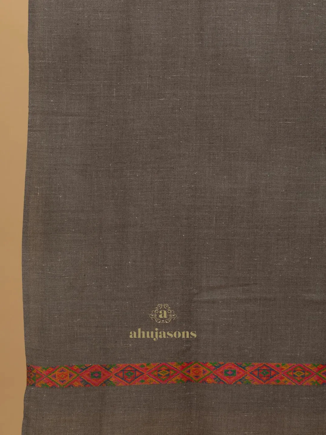 Classic Shawl Wool Blend with Kaani Pattern in Beige