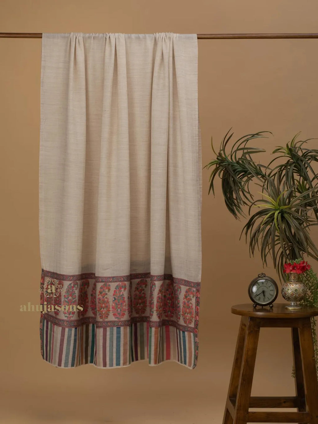 Classic Shawl Wool Blend with Kaani Pattern in Multi