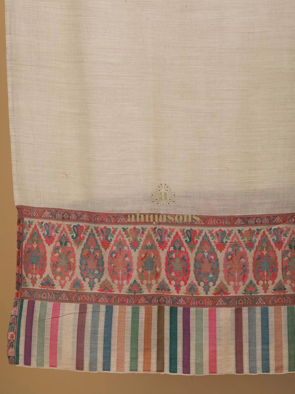 Classic Shawl Wool Blend with Kaani Pattern in Multi