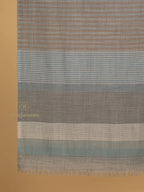 Elegant Stole Wool Blend with Dobby Pattern in Multi