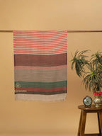 Elegant Stole Wool Blend with Dobby Pattern in Multi