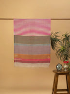 Chic Stole Wool Blend with Dobby Pattern in Multi