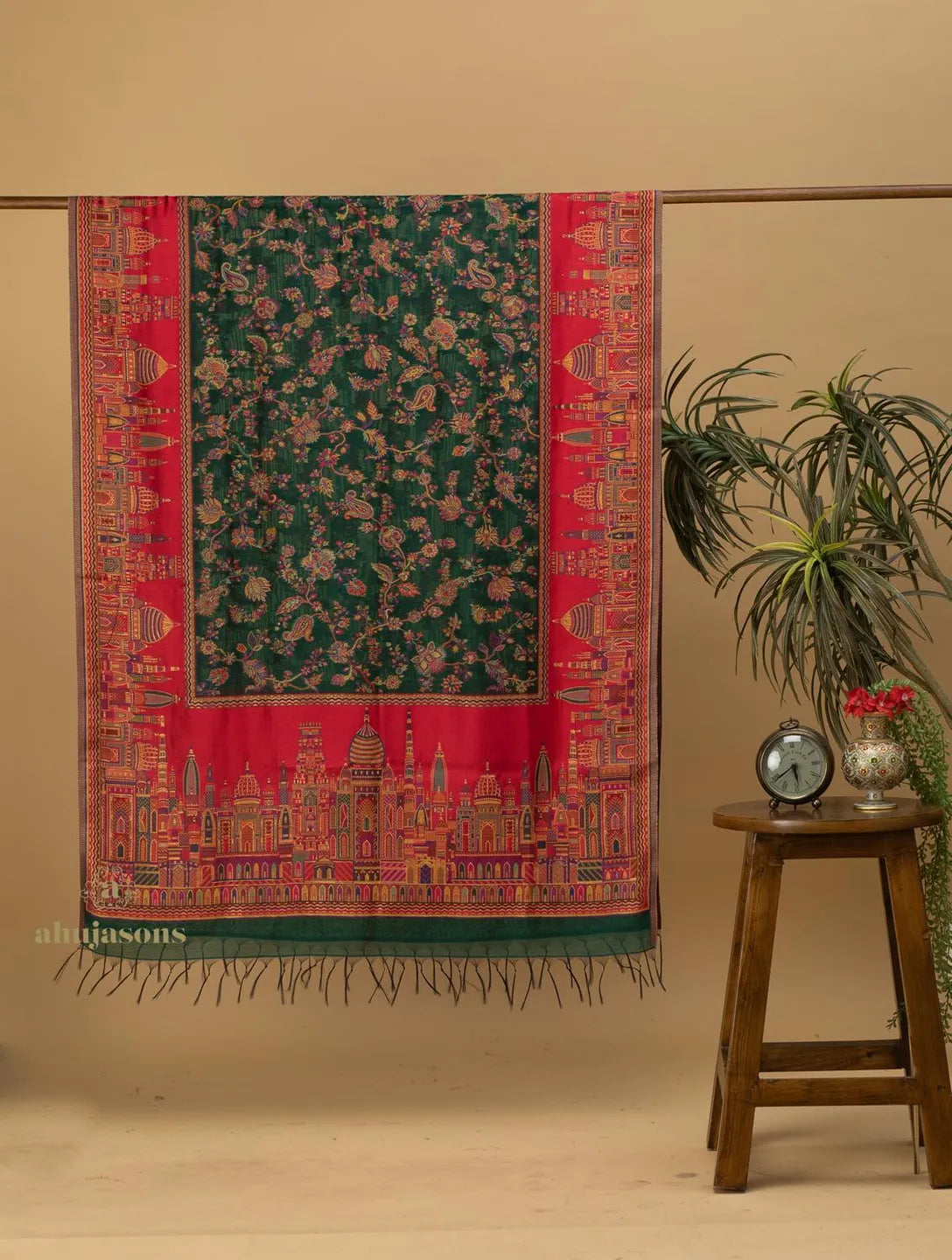 Elegant Silk Dupatta Silken Texture in Red