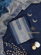 Cotton Silk Suit With Zari Weaving