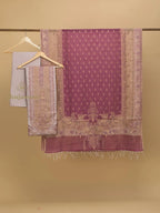 Cotton Silk Suit With Zari Weaving
