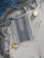 Cotton Silk Suit With Zari Weaving
