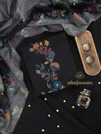 Cotton silk suit with zari weaving