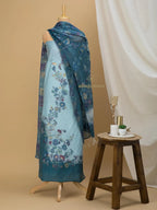 Cotton silk suit with zari weaving