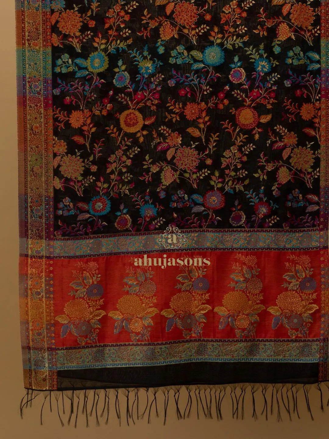 Elegant Silk Dupatta Silken Texture in Black