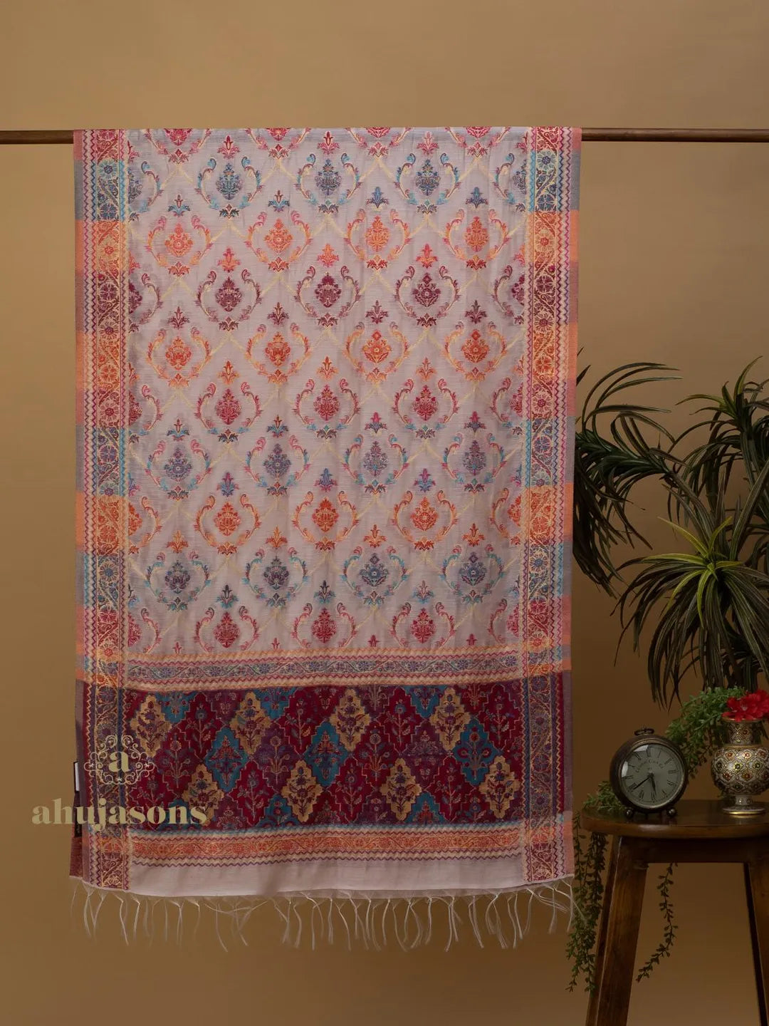 Elegant Silk Dupatta Silken Texture in Light Pink