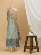 Cotton Silk Suit With Zari Weaving
