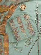 Cotton Silk Suit With Zari Weaving