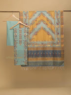 Cotton Silk Suit With Zari Weaving