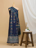 Cotton silk suit with zari weaving