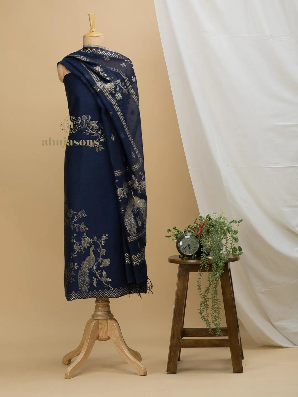 Cotton Silk Suit With Zari Weaving