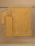 Cotton Silk Suit With Zari Weaving