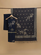 Cotton Silk Suit With Zari Weaving