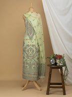 Cotton silk suit with zari weaving