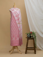 Cotton Silk Suit With Zari Weaving