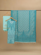 Cotton Silk Suit With Zari Weaving