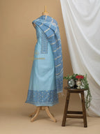 Cotton Silk Suit With Zari Weaving