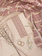 Cotton Silk Suit With Zari Weaving