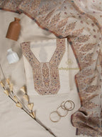 Cotton Silk Suit With Zari Weaving