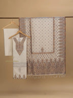 Cotton Silk Suit With Zari Weaving
