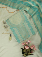 Cotton Silk Suit With Zari Weaving