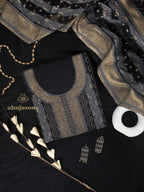 Cotton Silk Suit With Zari Weaving