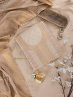 Cotton Silk Suit With Zari Weaving