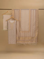 Cotton Silk Suit With Zari Weaving