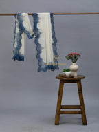 Contemporary Touch Cashmere Stole in Blue