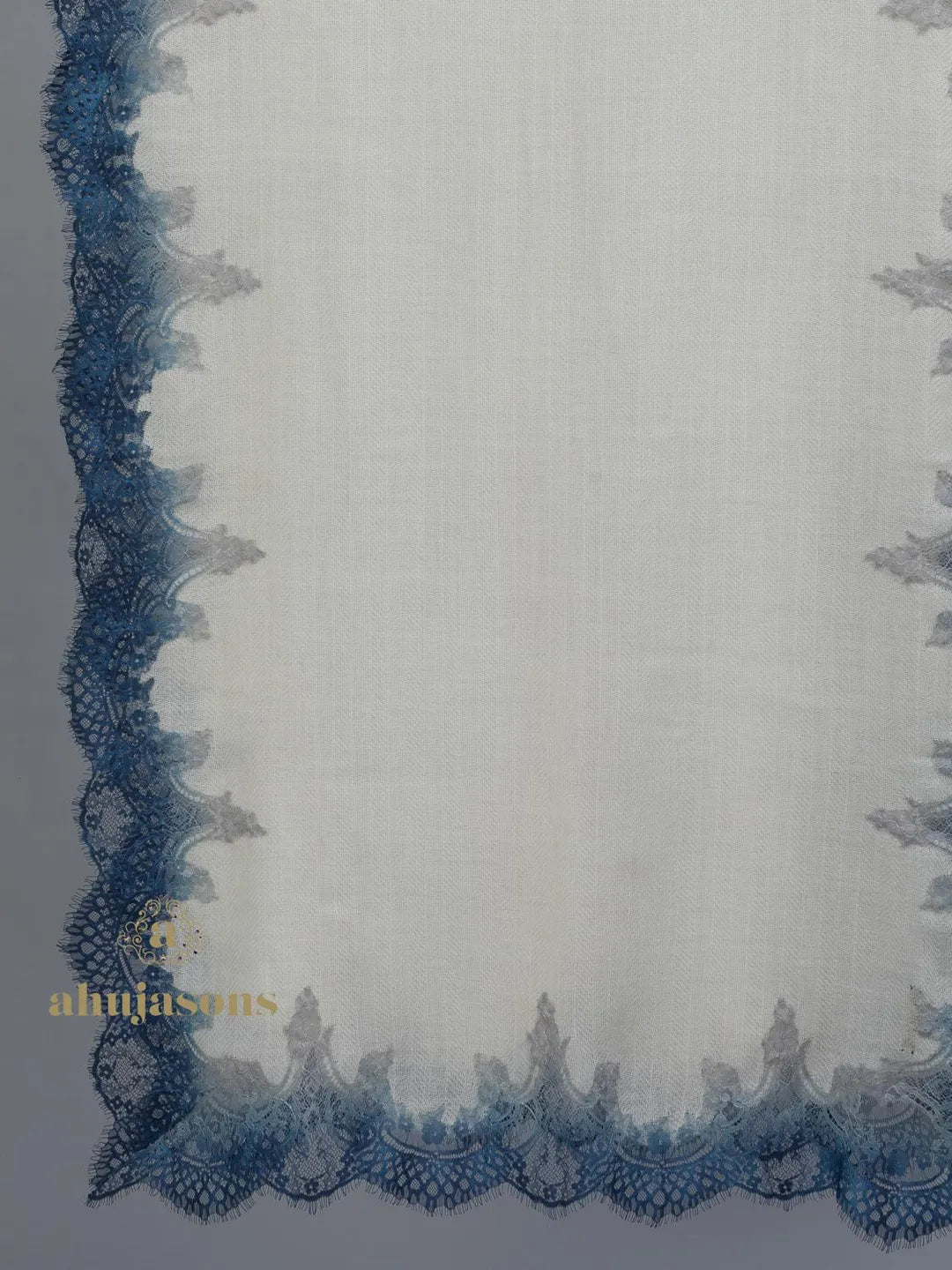 Contemporary Touch Cashmere Stole in Blue